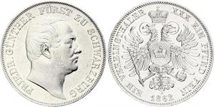 1 Thaler States of Germany Plata 