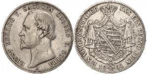 1 Thaler States of Germany Plata 