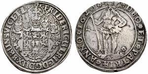 1 Thaler States of Germany Plata Friedrich Ulrich (1591 - 1634)