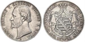 1 Thaler States of Germany Plata 