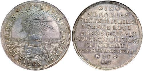 1 Thaler States of Germany Plata 