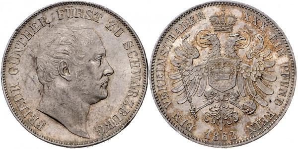 1 Thaler States of Germany Plata 