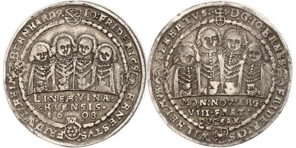 1 Thaler States of Germany Plata 