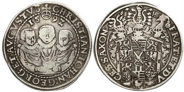 1 Thaler States of Germany Plata 