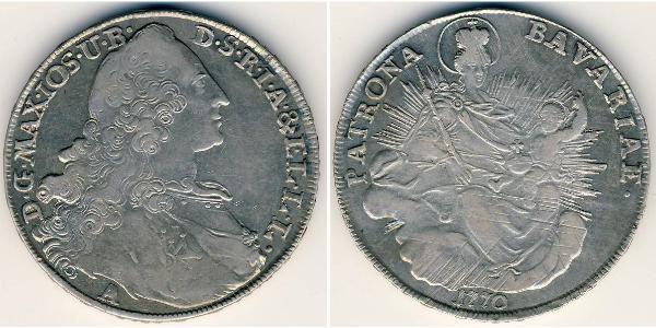 1 Thaler States of Germany Plata 