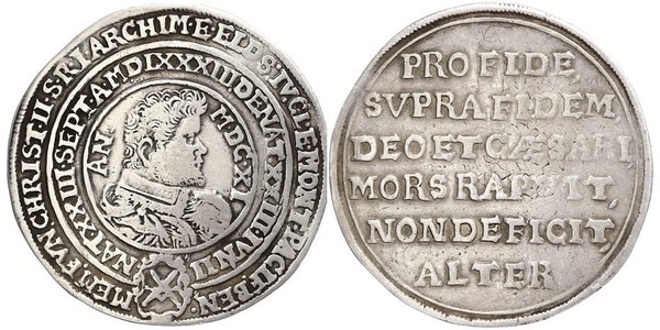 1 Thaler States of Germany Plata 