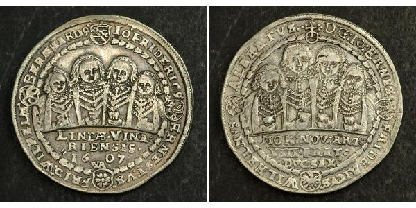 1 Thaler States of Germany Plata 