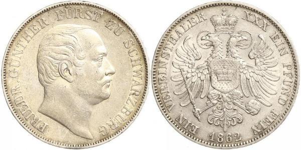 1 Thaler States of Germany Plata 