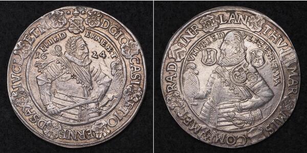 1 Thaler States of Germany Plata 