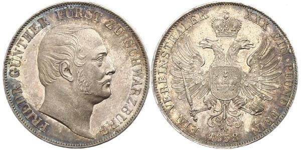 1 Thaler States of Germany Plata 