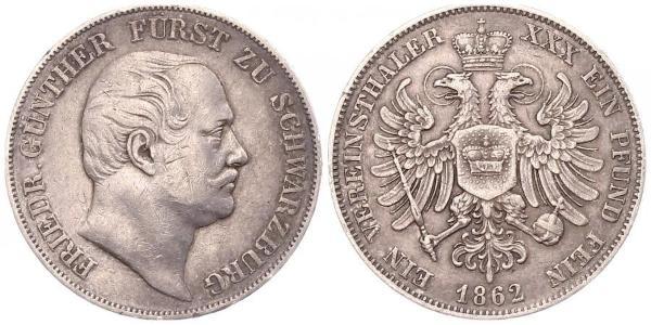 1 Thaler States of Germany Plata 