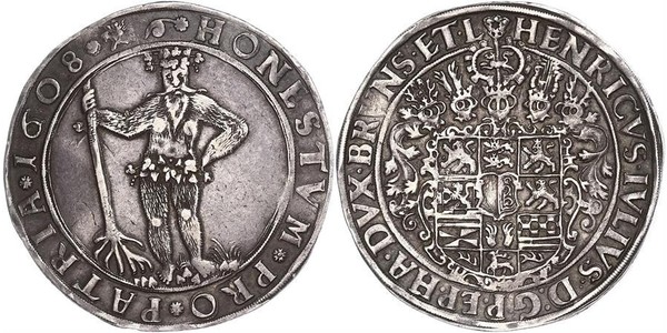 1 Thaler States of Germany Plata Friedrich Ulrich (1591 - 1634)