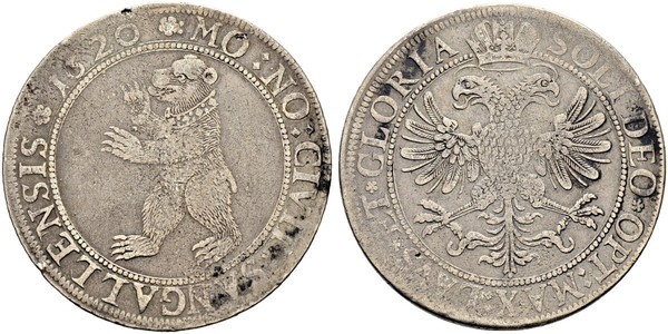 1 Thaler Suiza Plata 