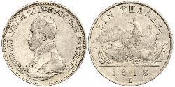 1 Thaler Reino de Prusia (1701-1918) Plata Federico Guillermo III de Prusia (1770 -1840)