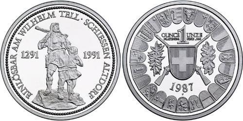 1 Thaler Schweiz Platin 
