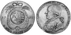 1 Thaler Anhalt-Bernburg (1603 - 1863) Silber Friedrich Albrecht ,Anhalt-Bernburg(1735 – 1796)