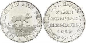 1 Thaler Anhalt-Bernburg (1603 - 1863) Silber Alexander Carl ,Anhalt-Bernburg (1805 – 1863)