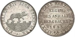 1 Thaler Anhalt-Bernburg (1603 - 1863) Silber Alexander Carl ,Anhalt-Bernburg (1805 – 1863)