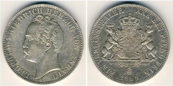1 Thaler Anhalt-Dessau (1603 -1863) Silber Leopold IV. Friedrich (Anhalt-Dessau)(1794 – 1871)
