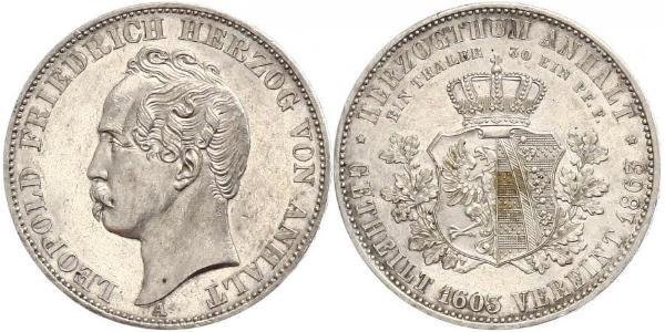 1 Thaler Anhalt-Dessau (1603 -1863) / Anhalt (1806 - 1918) Silber Leopold IV. Friedrich (Anhalt-Dessau)(1794 – 1871)