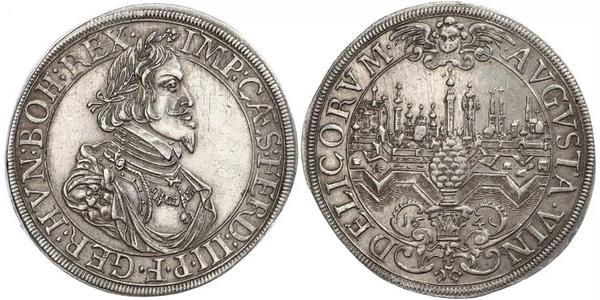 1 Thaler Augsburg (1276 - 1803) Silber Ferdinand III, Holy Roman Emperor (1608-1657)