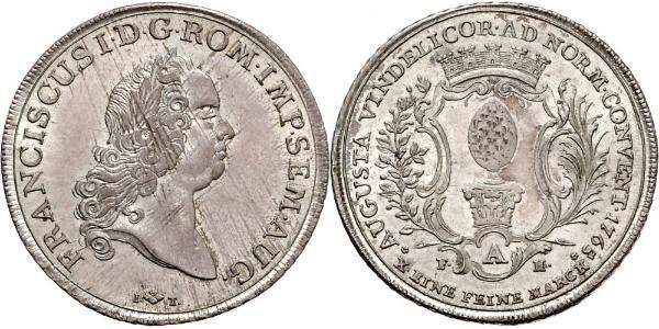 1 Thaler Augsburg (1276 - 1803) Silber Franz I. Stephan (HRR)(1708-1765)