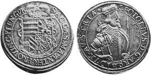 1 Thaler Elsass Silber Leopold V. , Österreich-Tirol (1586 – 1632)