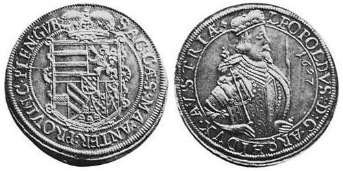 1 Thaler Elsass Silber Leopold V. , Österreich-Tirol (1586 – 1632)