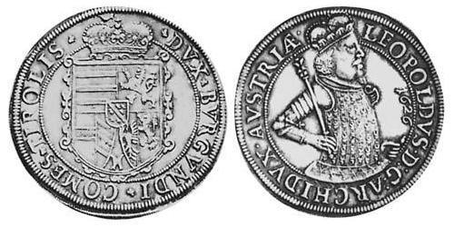 1 Thaler Elsass Silber Leopold V. , Österreich-Tirol (1586 – 1632)