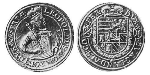 1 Thaler Elsass Silber Leopold V. , Österreich-Tirol (1586 – 1632)