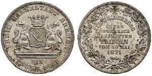 1 Thaler Freie Hansestadt Bremen Silber 