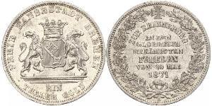 1 Thaler Freie Hansestadt Bremen Silber 