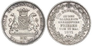 1 Thaler Freie Hansestadt Bremen Silber 