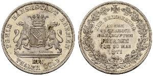 1 Thaler Freie Hansestadt Bremen Silber 