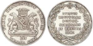 1 Thaler Freie Hansestadt Bremen / States of Germany Silber 