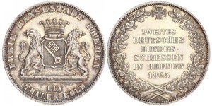 1 Thaler Freie Hansestadt Bremen / States of Germany Silber 