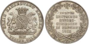 1 Thaler Freie Hansestadt Bremen / States of Germany Silber 