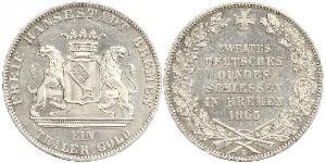 1 Thaler Freie Hansestadt Bremen / States of Germany Silber 