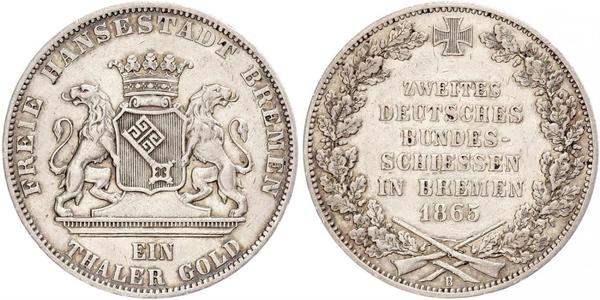 1 Thaler Freie Hansestadt Bremen / States of Germany Silber 