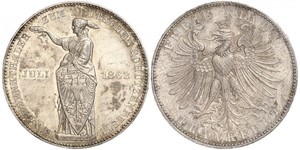 1 Thaler Freie Stadt Frankfurt Silber 