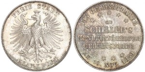 1 Thaler Freie Stadt Frankfurt Silber 