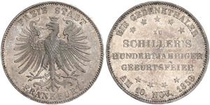 1 Thaler Freie Stadt Frankfurt Silber 