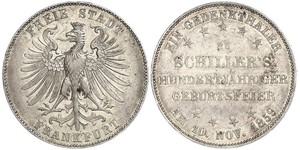 1 Thaler Freie Stadt Frankfurt Silber 