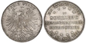 1 Thaler Freie Stadt Frankfurt Silber 