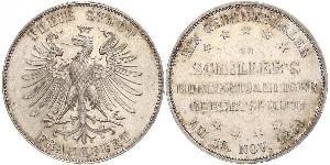 1 Thaler Freie Stadt Frankfurt Silber 