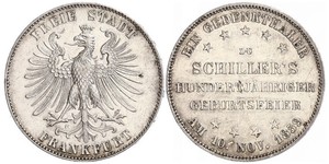 1 Thaler Freie Stadt Frankfurt Silber 