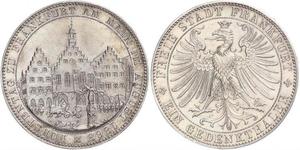 1 Thaler Freie Stadt Frankfurt Silber 