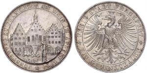 1 Thaler Freie Stadt Frankfurt Silber 