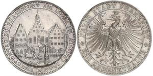 1 Thaler Freie Stadt Frankfurt Silber 