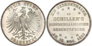 1 Thaler Freie Stadt Frankfurt Silber 